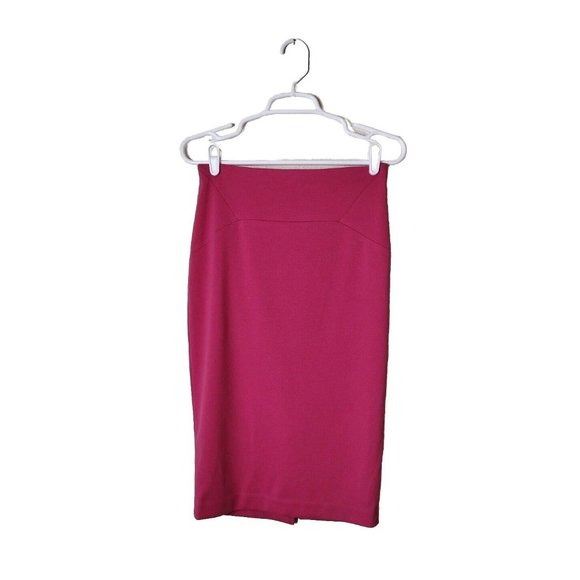 The Limited Skirt Womens 2 Knit Slit Side Zip Pink Stretch - Picture 1 of 12